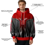 personalized nc state wolfpack flame design red hoodie best selling
