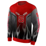 personalized nc state wolfpack flame design red hoodie best selling