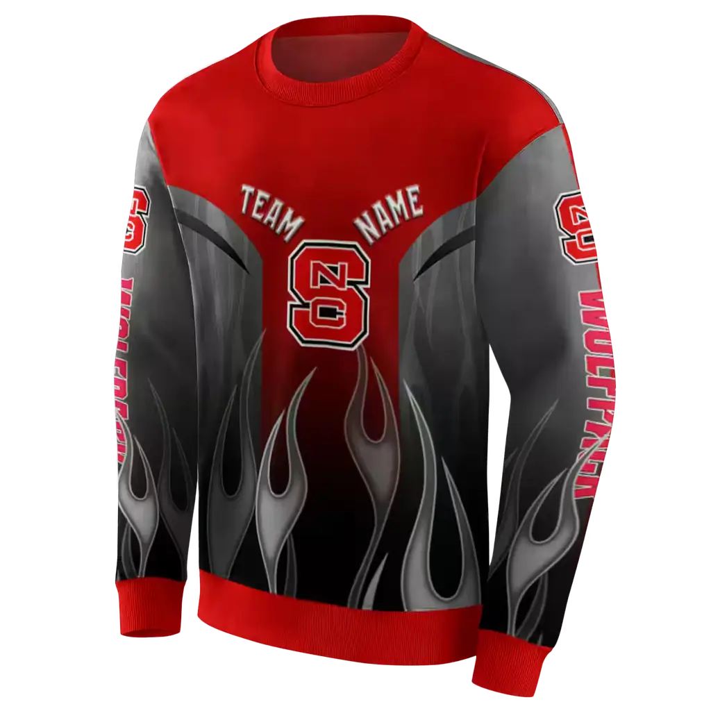 personalized nc state wolfpack flame design red hoodie new arrival personalized nc state wolfpack flame design red hoodie new arrival