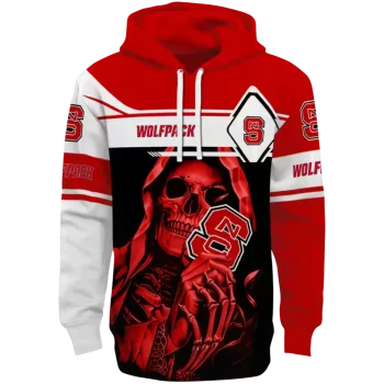 personalized nc state wolfpack grim reaper red black hoodie best selling