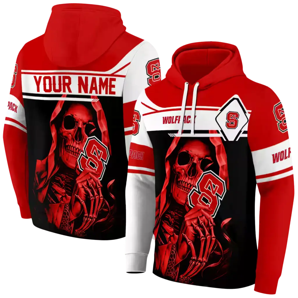 personalized nc state wolfpack grim reaper red black hoodie fashion forward personalized nc state wolfpack grim reaper red black hoodie fashion forward