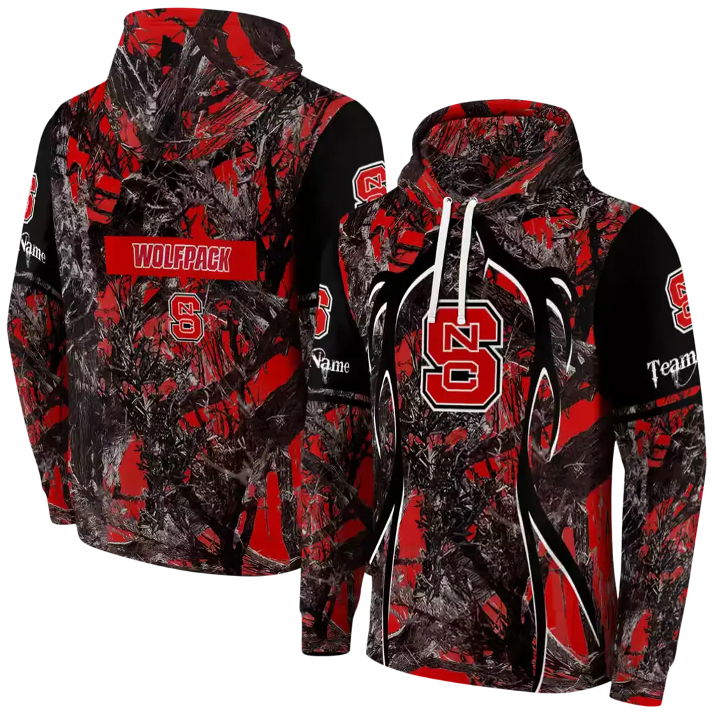 personalized nc state wolfpack hunting theme red black hoodie fashion forward personalized nc state wolfpack hunting theme red black hoodie fashion forward