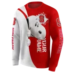 personalized nc state wolfpack peeking snoopy red hoodie best selling