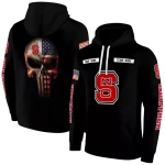 personalized nc state wolfpack punisher skull black hoodie best selling