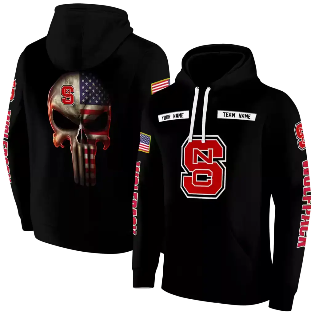 personalized nc state wolfpack punisher skull black hoodie fashion forward personalized nc state wolfpack punisher skull black hoodie fashion forward