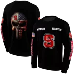 personalized nc state wolfpack punisher skull black hoodie best selling
