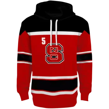 personalized nc state wolfpack striped pattern red hoodie best selling