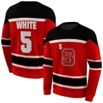 personalized nc state wolfpack striped pattern red hoodie best selling