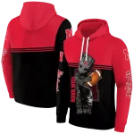 personalized nebraska cornhuskers baby groot red black hoodie best selling
