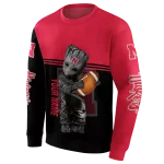 personalized nebraska cornhuskers baby groot red black hoodie best selling