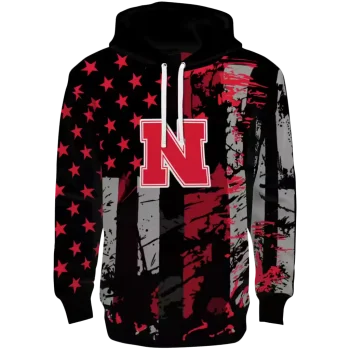 personalized nebraska cornhuskers distressed flag red black hoodie best selling