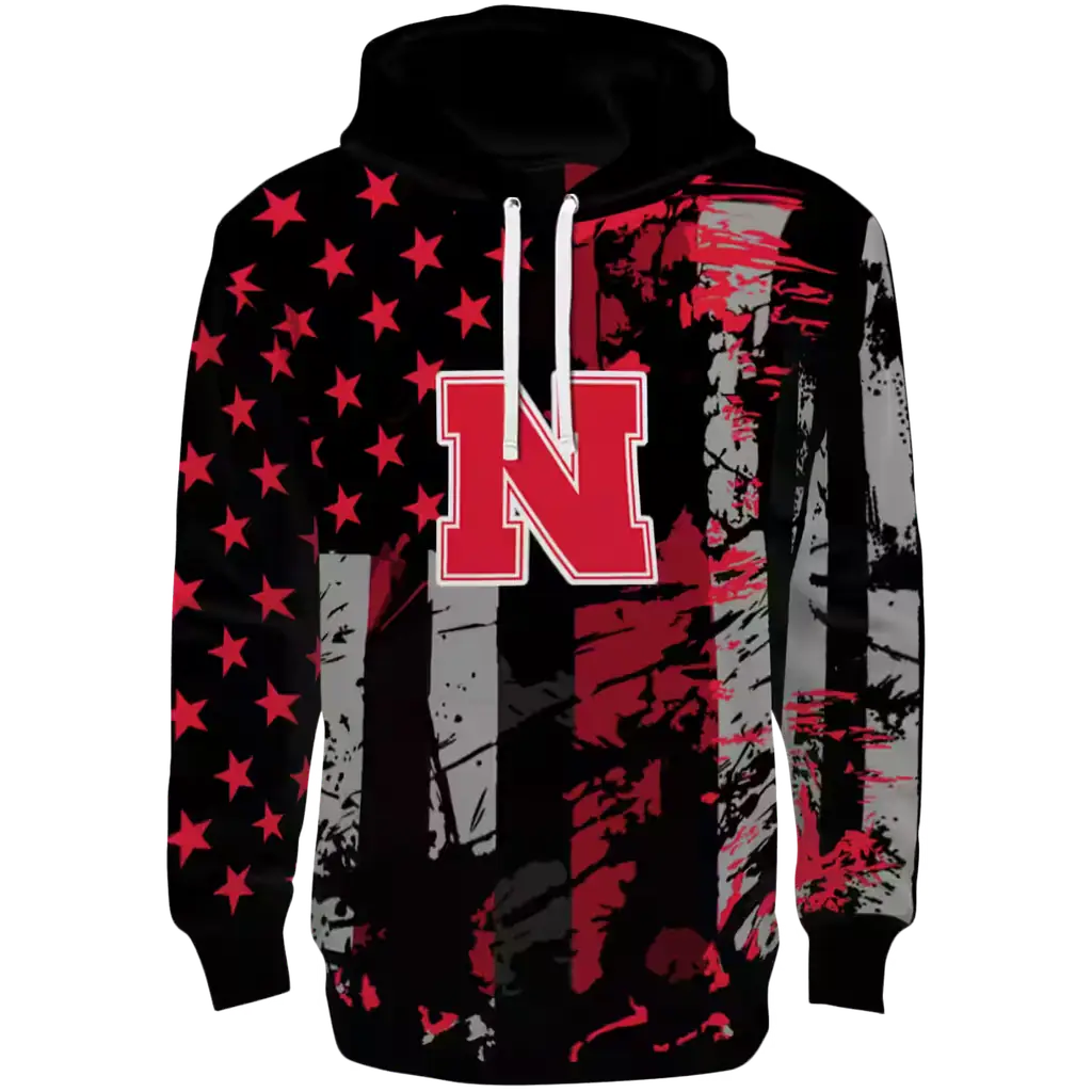 personalized nebraska cornhuskers distressed flag red black hoodie best selling personalized nebraska cornhuskers distressed flag red black hoodie best selling