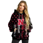personalized nebraska cornhuskers distressed flag red black hoodie best selling