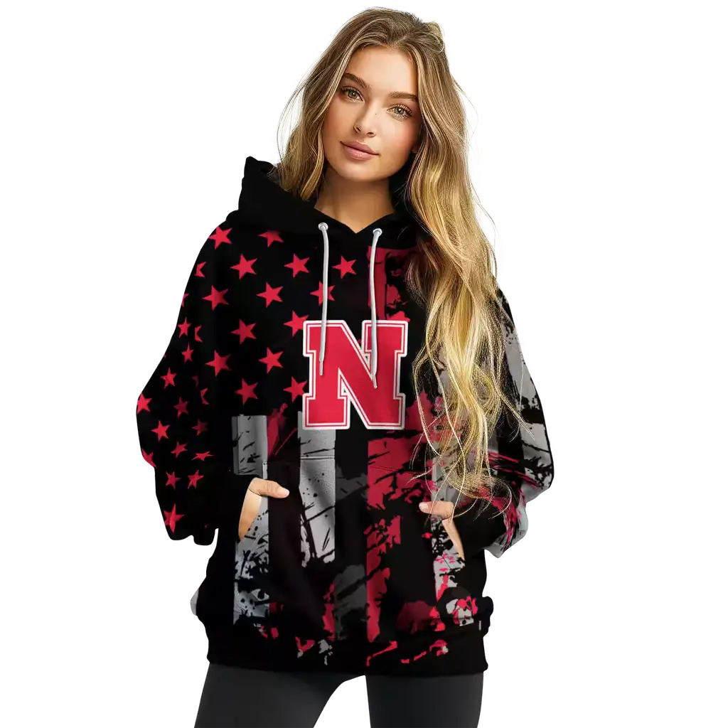 personalized nebraska cornhuskers distressed flag red black hoodie high quality personalized nebraska cornhuskers distressed flag red black hoodie high quality