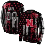 personalized nebraska cornhuskers distressed flag red black hoodie best selling
