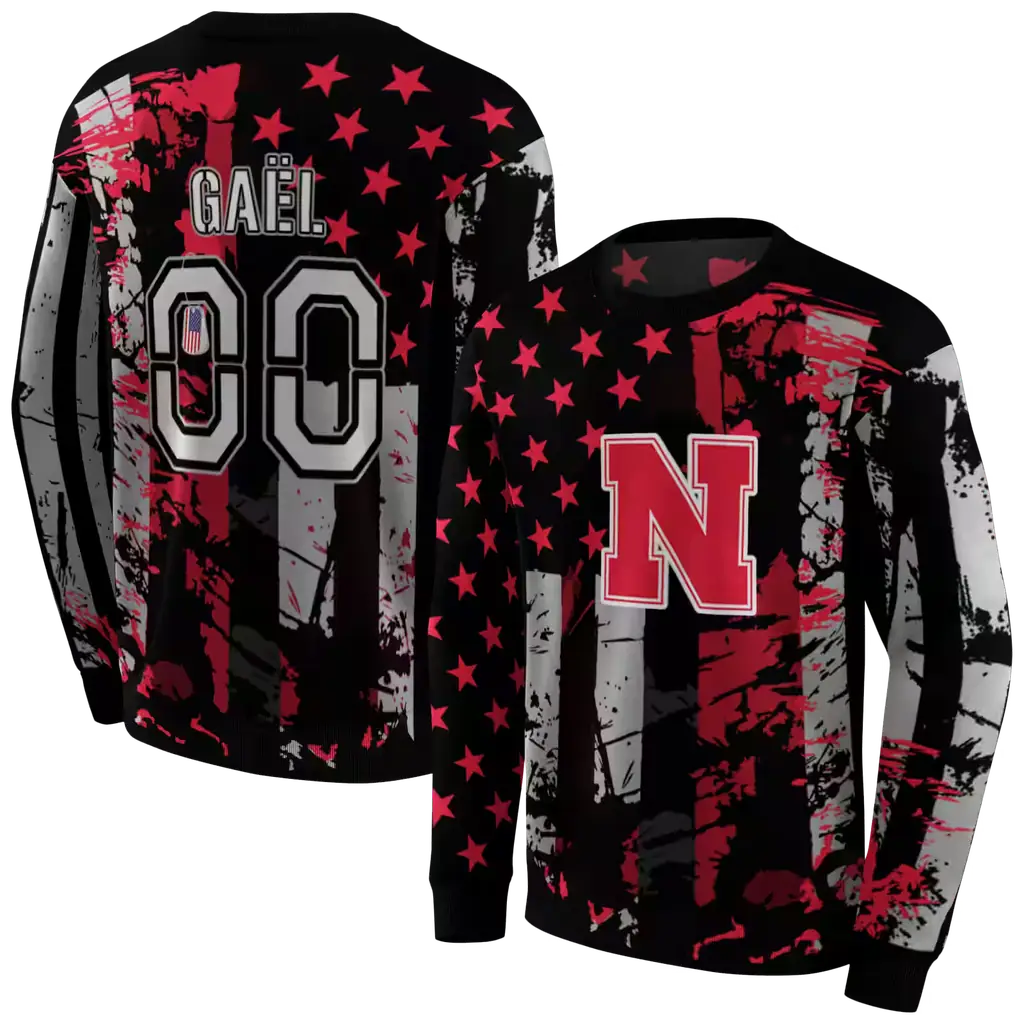 personalized nebraska cornhuskers distressed flag red black hoodie premium grade personalized nebraska cornhuskers distressed flag red black hoodie premium grade