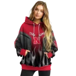 personalized nebraska cornhuskers flame design red hoodie best selling