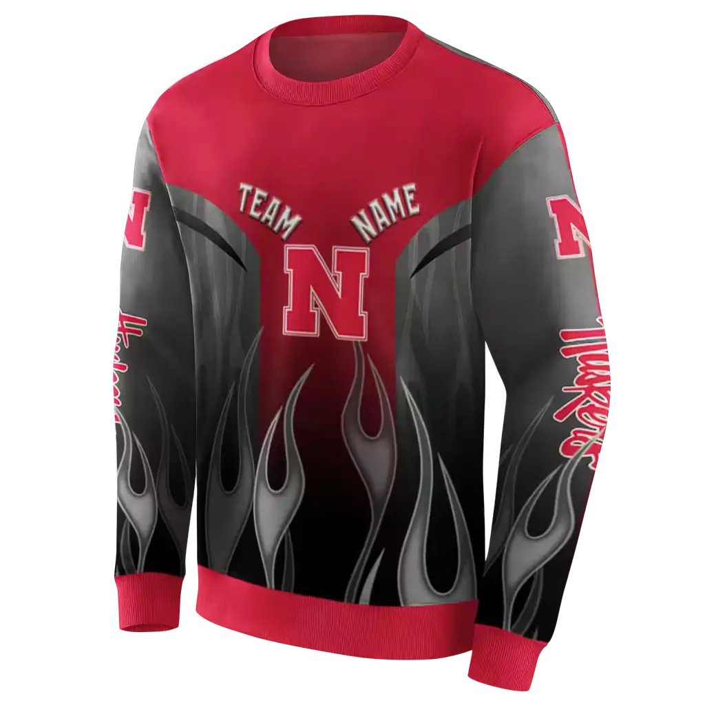 personalized nebraska cornhuskers flame design red hoodie new arrival personalized nebraska cornhuskers flame design red hoodie new arrival