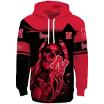 personalized nebraska cornhuskers grim reaper red black hoodie best selling