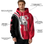 personalized nebraska cornhuskers peeking snoopy red hoodie best selling
