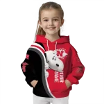 personalized nebraska cornhuskers peeking snoopy red hoodie best selling