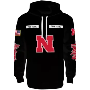 personalized nebraska cornhuskers punisher skull black hoodie best selling