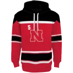 personalized nebraska cornhuskers striped pattern red hoodie best selling