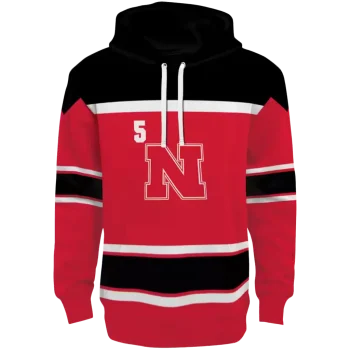 personalized nebraska cornhuskers striped pattern red hoodie best selling