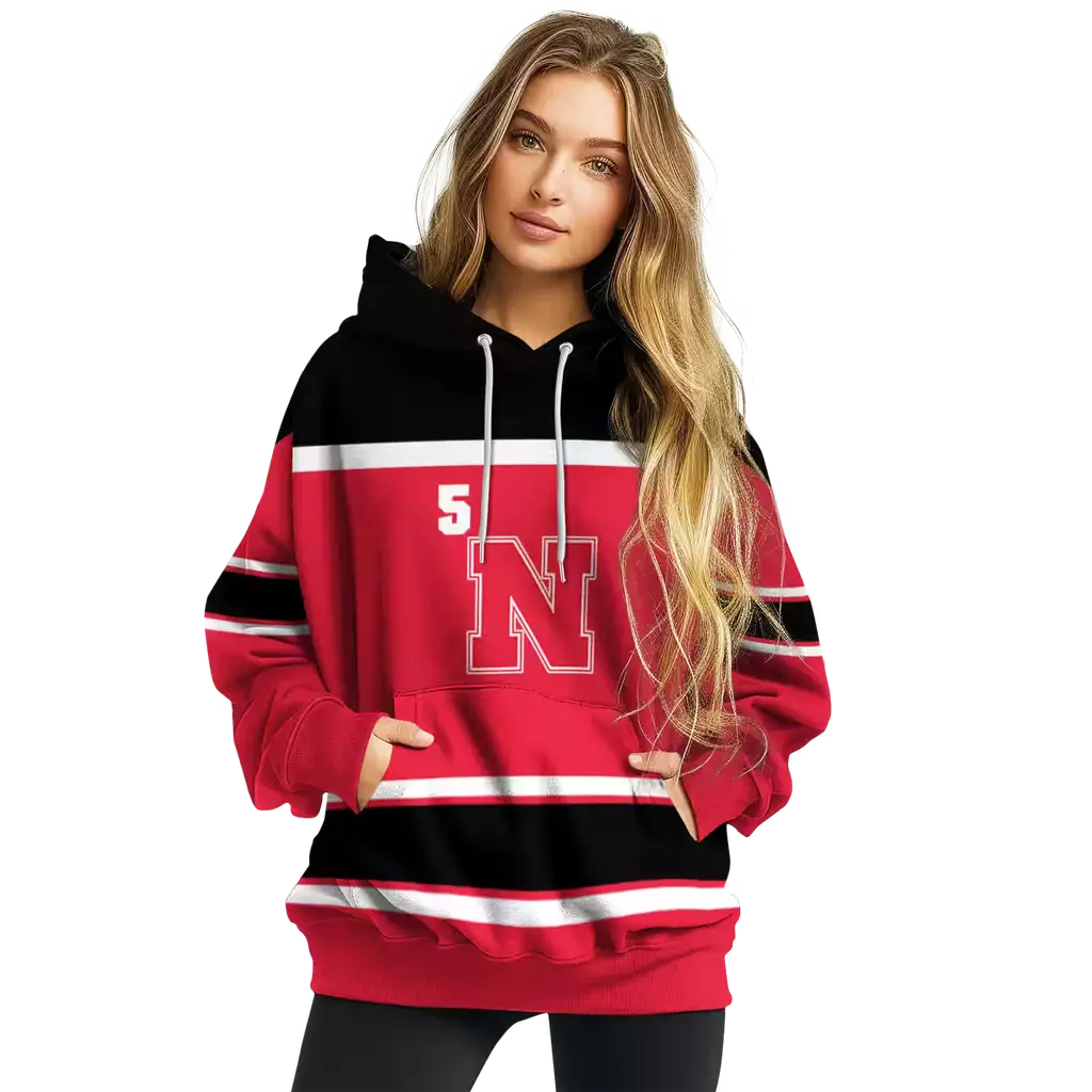 personalized nebraska cornhuskers striped pattern red hoodie high quality personalized nebraska cornhuskers striped pattern red hoodie high quality