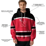 personalized nebraska cornhuskers striped pattern red hoodie best selling