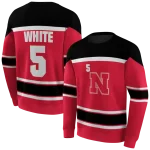 personalized nebraska cornhuskers striped pattern red hoodie best selling