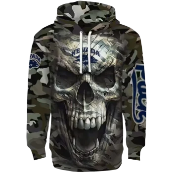personalized nevada wolf pack camo skull hoodie best selling