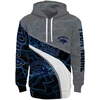 personalized nevada wolf pack hexagonal mesh blue black gray hoodie best selling