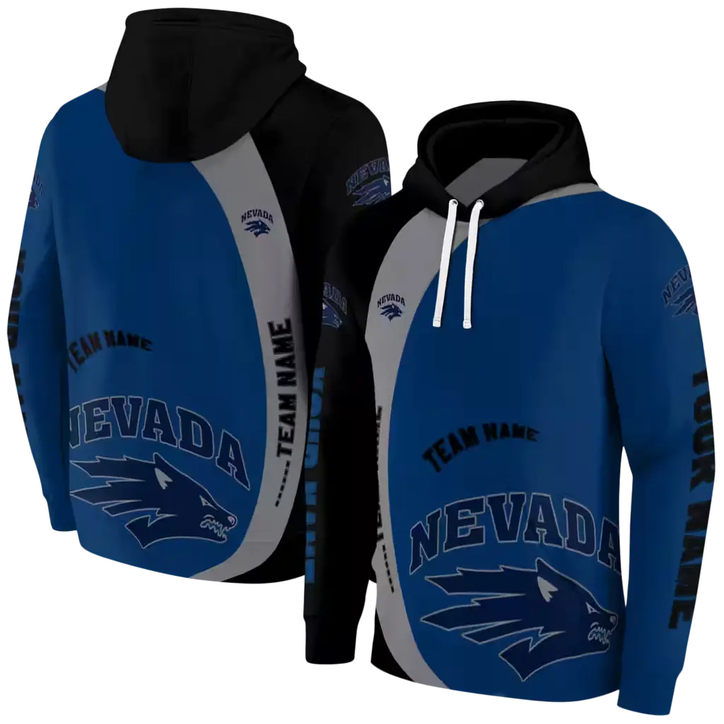 personalized nevada wolf pack minimalist design blue black hoodie fashion forward personalized nevada wolf pack minimalist design blue black hoodie fashion forward
