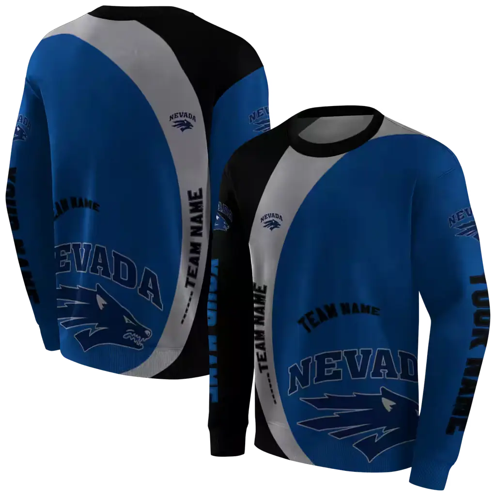 personalized nevada wolf pack minimalist design blue black hoodie premium grade personalized nevada wolf pack minimalist design blue black hoodie premium grade
