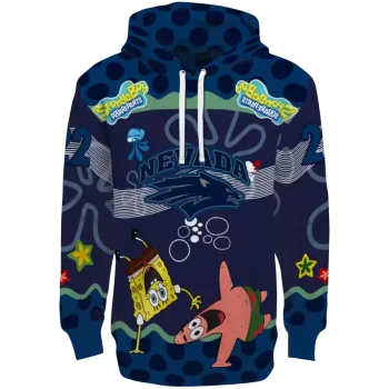personalized nevada wolf pack spongebob patrick star blue navy hoodie best selling