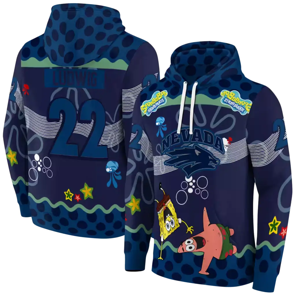 personalized nevada wolf pack spongebob patrick star blue navy hoodie fashion forward personalized nevada wolf pack spongebob patrick star blue navy hoodie fashion forward