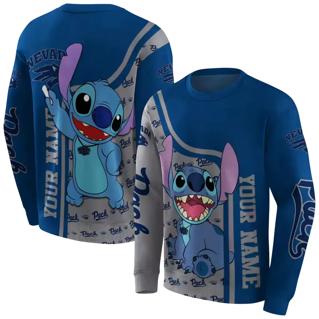 personalized nevada wolf pack stitch blue hoodie premium grade personalized nevada wolf pack stitch blue hoodie premium grade