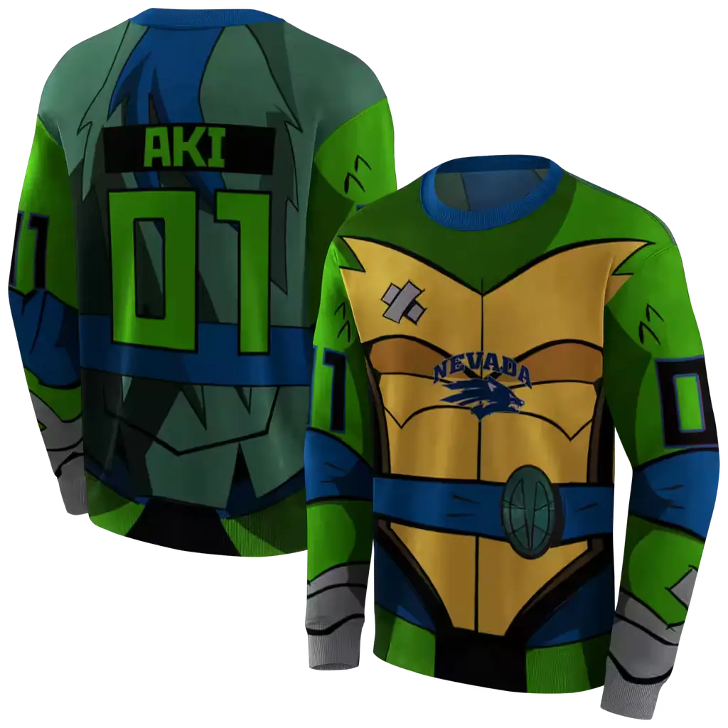 personalized nevada wolf pack superhero armor blue green hoodie premium grade personalized nevada wolf pack superhero armor blue green hoodie premium grade