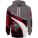 personalized new mexico lobos hexagonal mesh red black gray hoodie best selling