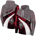personalized new mexico lobos hexagonal mesh red black gray hoodie best selling