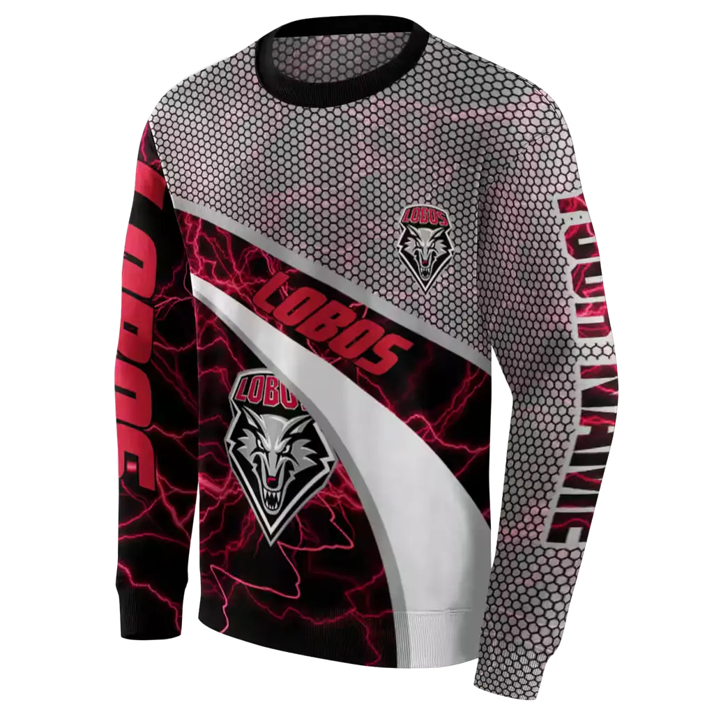 personalized new mexico lobos hexagonal mesh red black gray hoodie new arrival personalized new mexico lobos hexagonal mesh red black gray hoodie new arrival