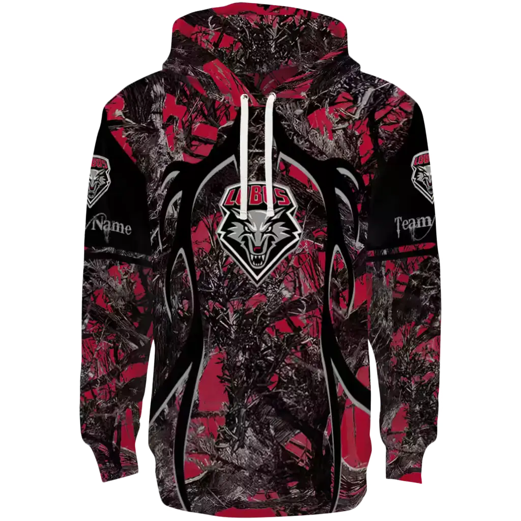 personalized new mexico lobos hunting theme red black hoodie best selling personalized new mexico lobos hunting theme red black hoodie best selling