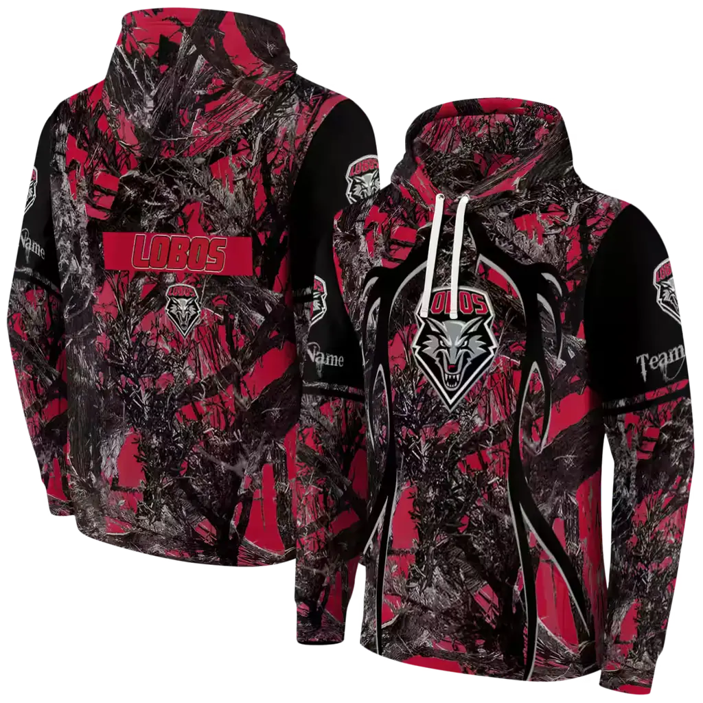 personalized new mexico lobos hunting theme red black hoodie fashion forward personalized new mexico lobos hunting theme red black hoodie fashion forward