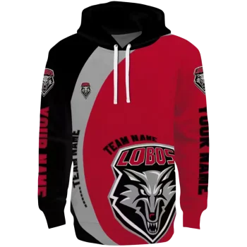 personalized new mexico lobos minimalist design red black hoodie best selling