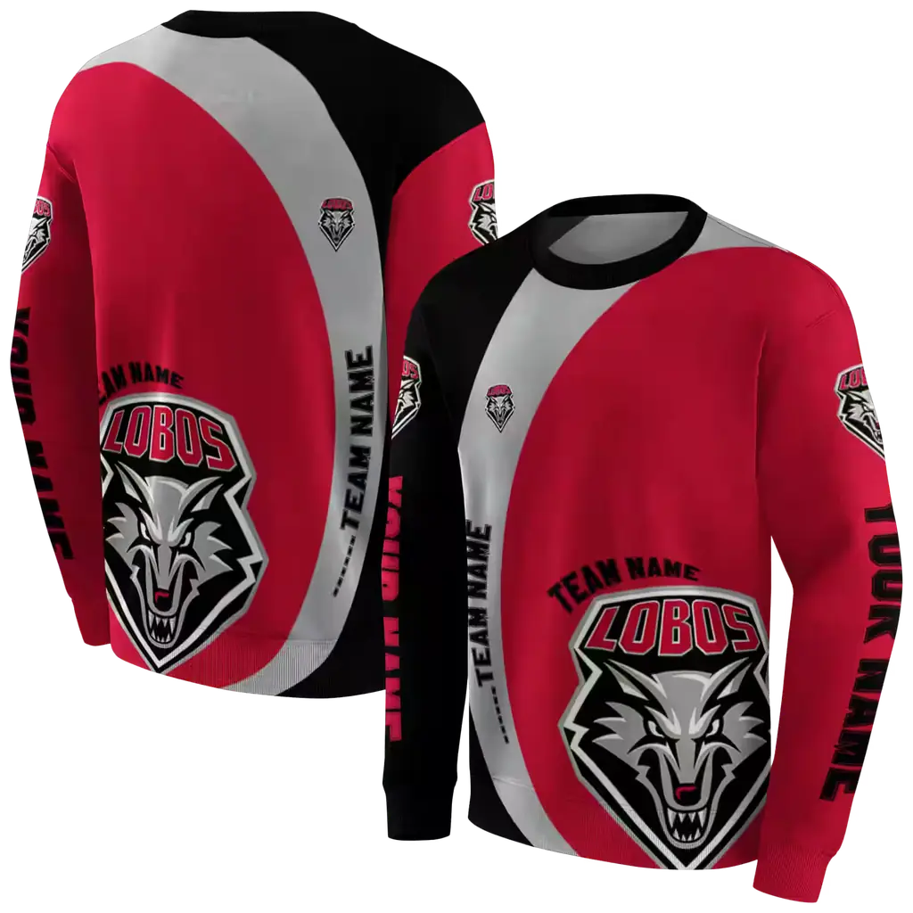 personalized new mexico lobos minimalist design red black hoodie premium grade personalized new mexico lobos minimalist design red black hoodie premium grade