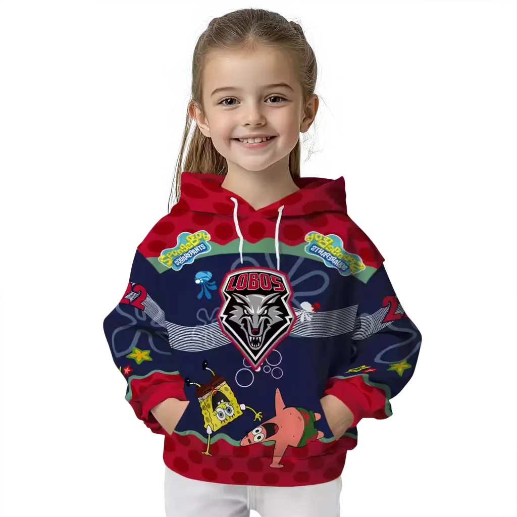 personalized new mexico lobos spongebob patrick star red navy hoodie top rated personalized new mexico lobos spongebob patrick star red navy hoodie top rated