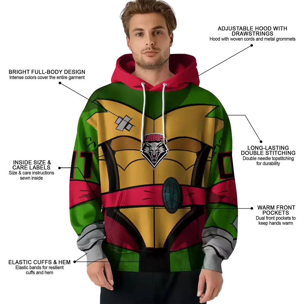 personalized new mexico lobos superhero armor red green hoodie latest model personalized new mexico lobos superhero armor red green hoodie latest model
