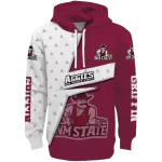 personalized new mexico state aggies abstract shape crimson hoodie best selling