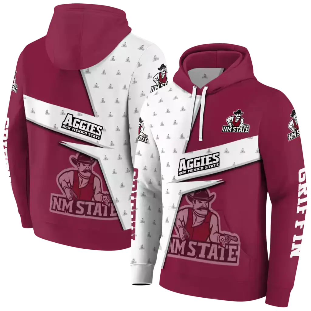 personalized new mexico state aggies abstract shape crimson hoodie fashion forward personalized new mexico state aggies abstract shape crimson hoodie fashion forward